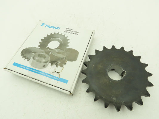 Tsubaki H80B20 Steel Roller Chain Sprocket 20T 1" Pitch 40mm Bore