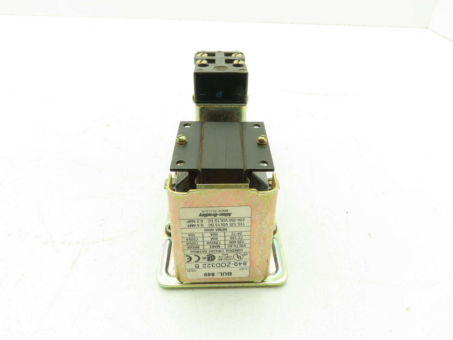 Allen Bradley 849-ZOD322 Pneumatic Time Delay Relay 120V Coil 7200VA 600V