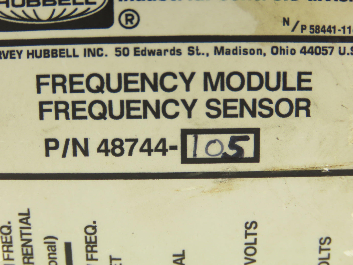 Hubbell 48744-105 Frequency Module Sensor Control