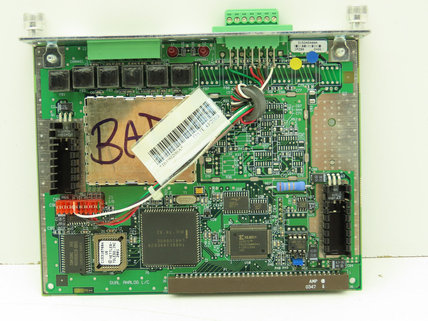 Mettler Toledo 16190200A Dual Analog L/C Module 15VDC Parts