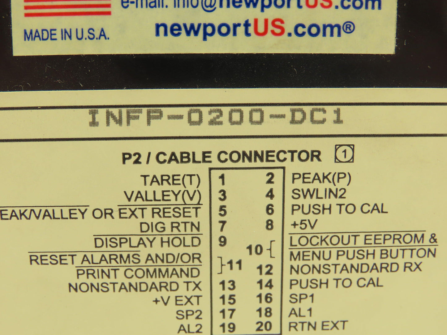 Newport INFP-0200-DC1 Infinity Process Panel Meter DC Current Voltage Pot