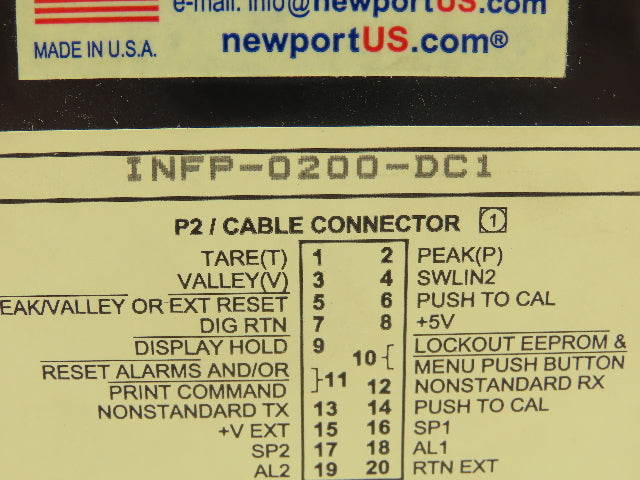Newport INFP-0200-DC1 Infinity Process Panel Meter DC Current Voltage Pot