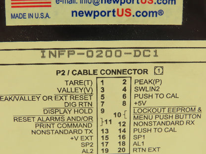 Newport INFP-0200-DC1 Infinity Process Panel Meter DC Current Voltage Pot
