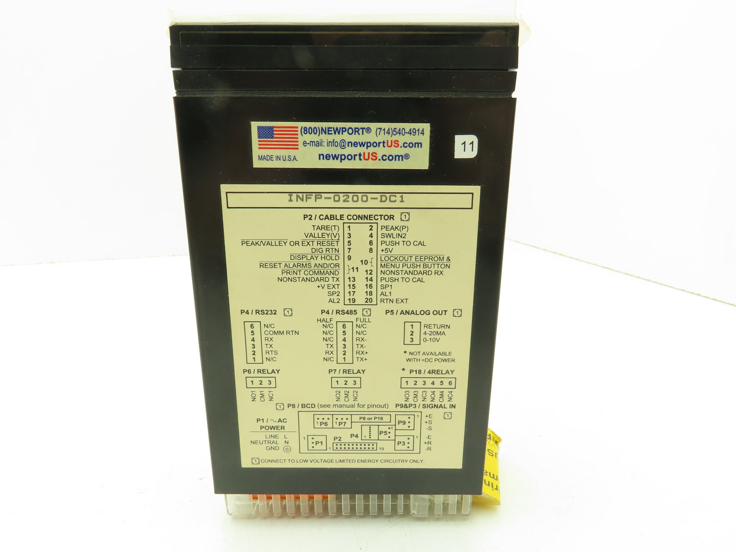 Newport INFP-0200-DC1 Infinity Process Panel Meter DC Current Voltage Pot