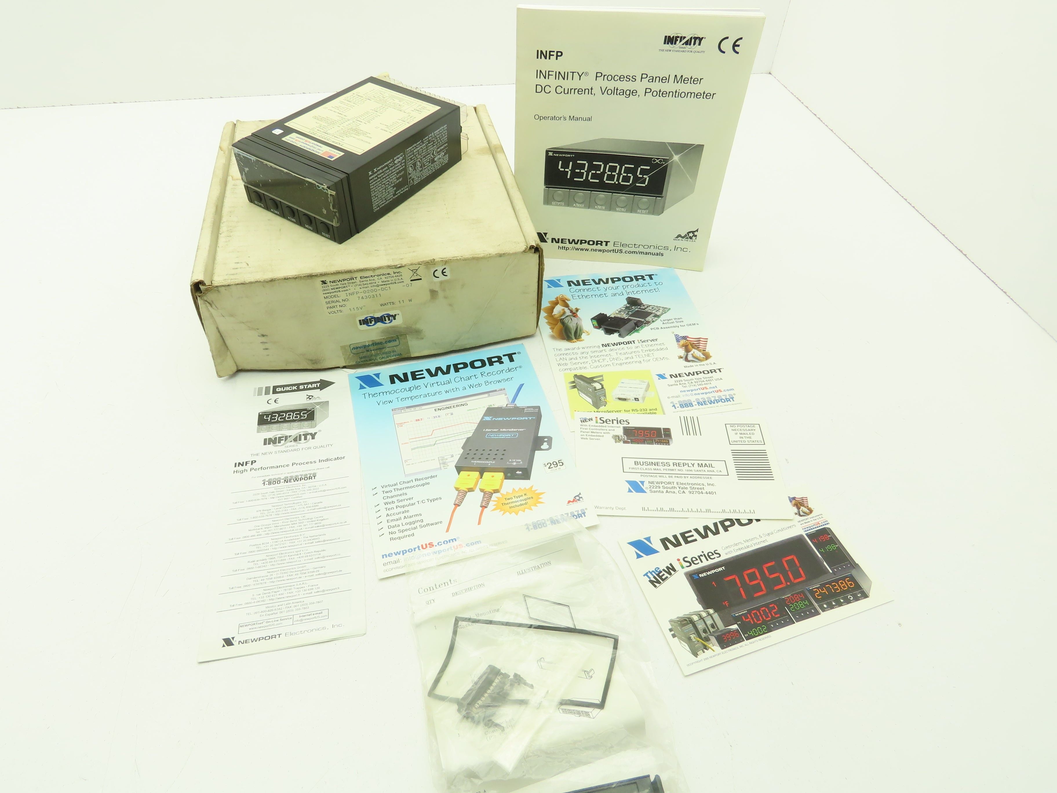 Newport INFP-0200-DC1 Infinity Process Panel Meter DC Current Voltage ...