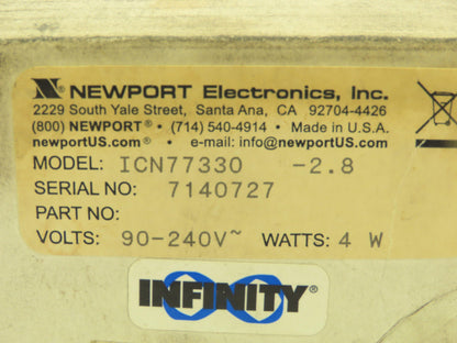 Newport Electronics ICN77330 Micro Infinity Temperature Panel Meter Display 240V