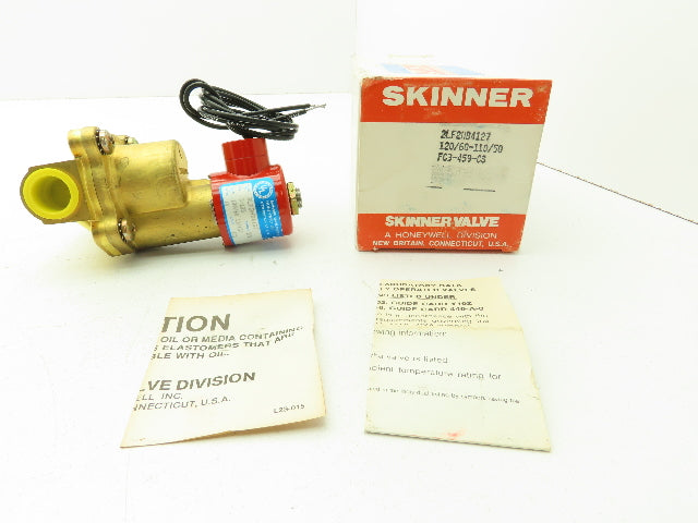 Lancer 2LF2HB4127 2-Way Skinner Solenoid Valve 1/2"NPT N.O. 5-125 PSI. 120v