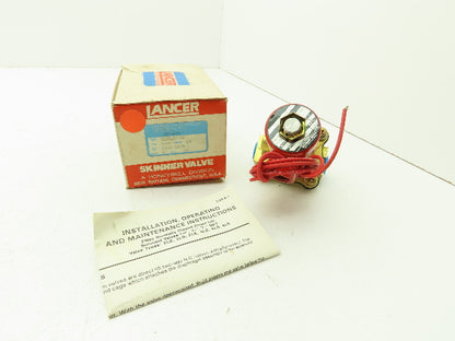Lancer 2LD2LB3102 2-Way Skinner Hot Water Valve 3/8"NTP N.C. 0-100 psi 120v