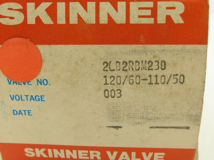 Lancer 2LB2RBM230 2-Way Skinner Solenoid Valve 1/2"NPT N.C. 0-100psi 120v