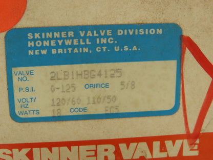 Lancer 2LB1HBG4125 2-Way Skinner Solenoid Valve 1/2"NPT N.O. 0-125psi 120v