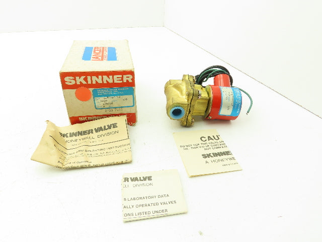 Lancer 4LE2HB3052 2-Way Skinner Solenoid Valve 3/8" NPT N.C. 0-50psi 120v
