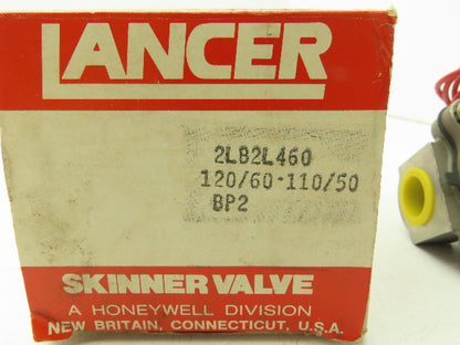 Lancer 2LB2L460 2-Way Skinner Solenoid Valve .5"NPT N.C. 0-100psi 120v Stainless