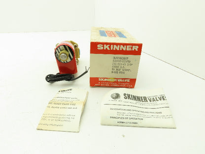 Lancer 2LF1HBG3127 2-Way Skinner Steam Solenoid Valve 3/8"NPT N.O. 5-125psi 120v