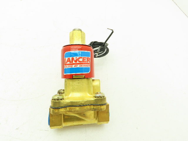 Lancer 2LE1HBG3052 2-Way Skinner Steam Solenoid Valve 3/8" NPT N.O. 0-50psi 120v