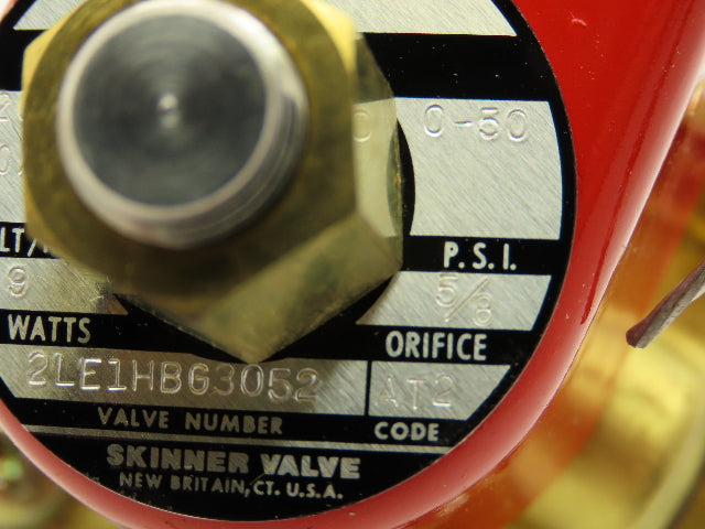 Lancer 2LE1HBG3052 2-Way Skinner Steam Solenoid Valve 3/8" NPT N.O. 0-50psi 120v