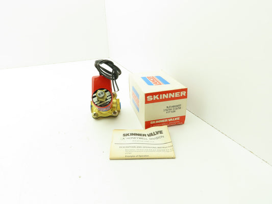 Lancer 2LE1HBG3052 2-Way Skinner Steam Solenoid Valve 3/8" NPT N.O. 0-50psi 120v