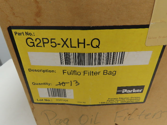 Parker G2P5-XLH-Q Polypropylene Felt Liquid Filter Bag Sz 2 (30")  Lot of 12