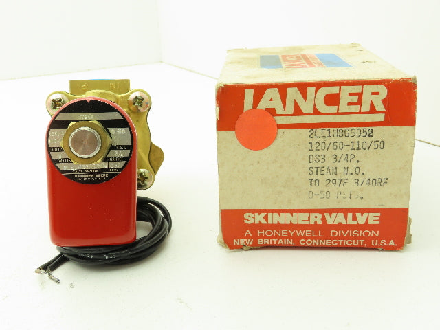 Lancer 2LE1HBG5052 2-Way Skinner Steam Solenoid Valve 3/4" NPT N.O. 0-50psi 120v