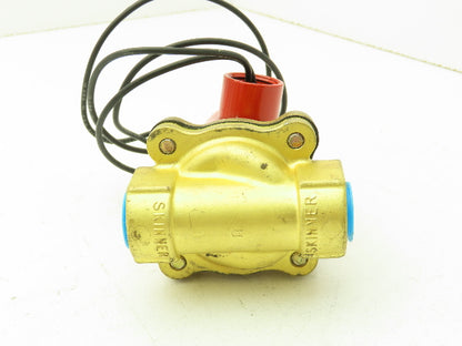 Lancer 2LB26L110 2-Way Brass Skinner Solenoid Valve 3/8" NPT N.C. 0-40psi 24VDC
