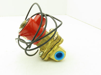 Lancer 2LB26L110 2-Way Brass Skinner Solenoid Valve 3/8" NPT N.C. 0-40psi 24VDC