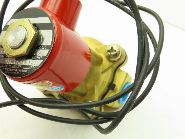 Lancer 2LB26L110 2-Way Brass Skinner Solenoid Valve 3/8" NPT N.C. 0-40psi 24VDC