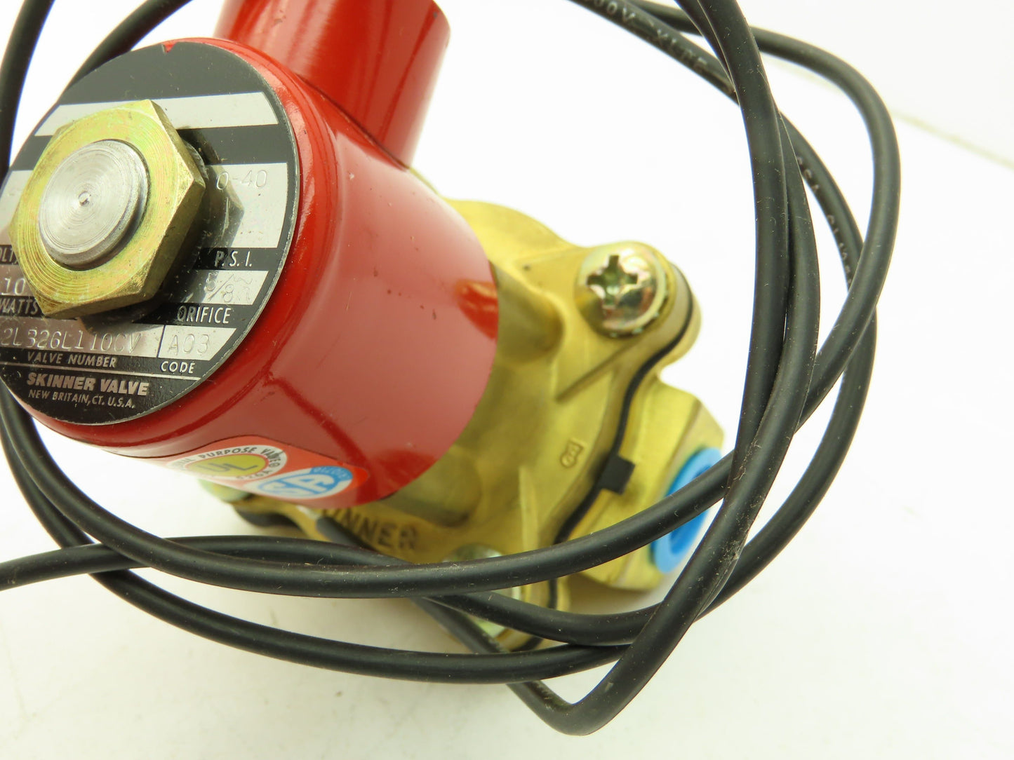 Lancer 2LB26L110 2-Way Brass Skinner Solenoid Valve 3/8" NPT N.C. 0-40psi 24VDC