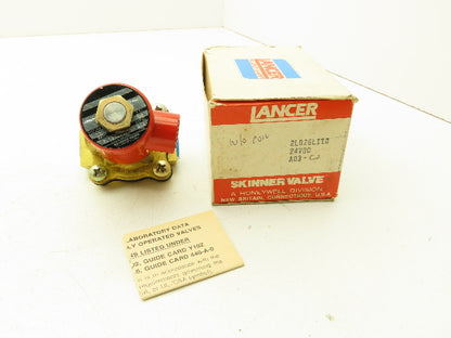 Lancer 2LB26L110 2-Way Skinner Solenoid Valve 3/8" NTP N.C. 0-40psi MISSING COIL