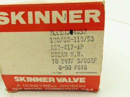 Lancer 2LE1HB4052 2-Way Skinner Steam Solenoid Valve 1/2" NPT N.O. 0-50psi 120v