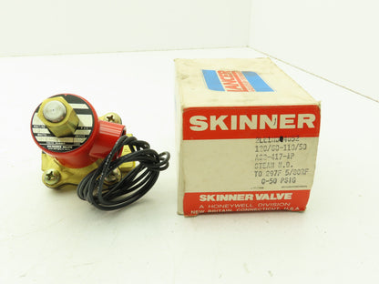 Lancer 2LE1HB4052 2-Way Skinner Steam Solenoid Valve 1/2" NPT N.O. 0-50psi 120v
