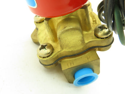Lancer 4LB1HB3125N 2-Way Skinner Solenoid Valve 3/8" NPT N.O. 0-125psi 24VDC