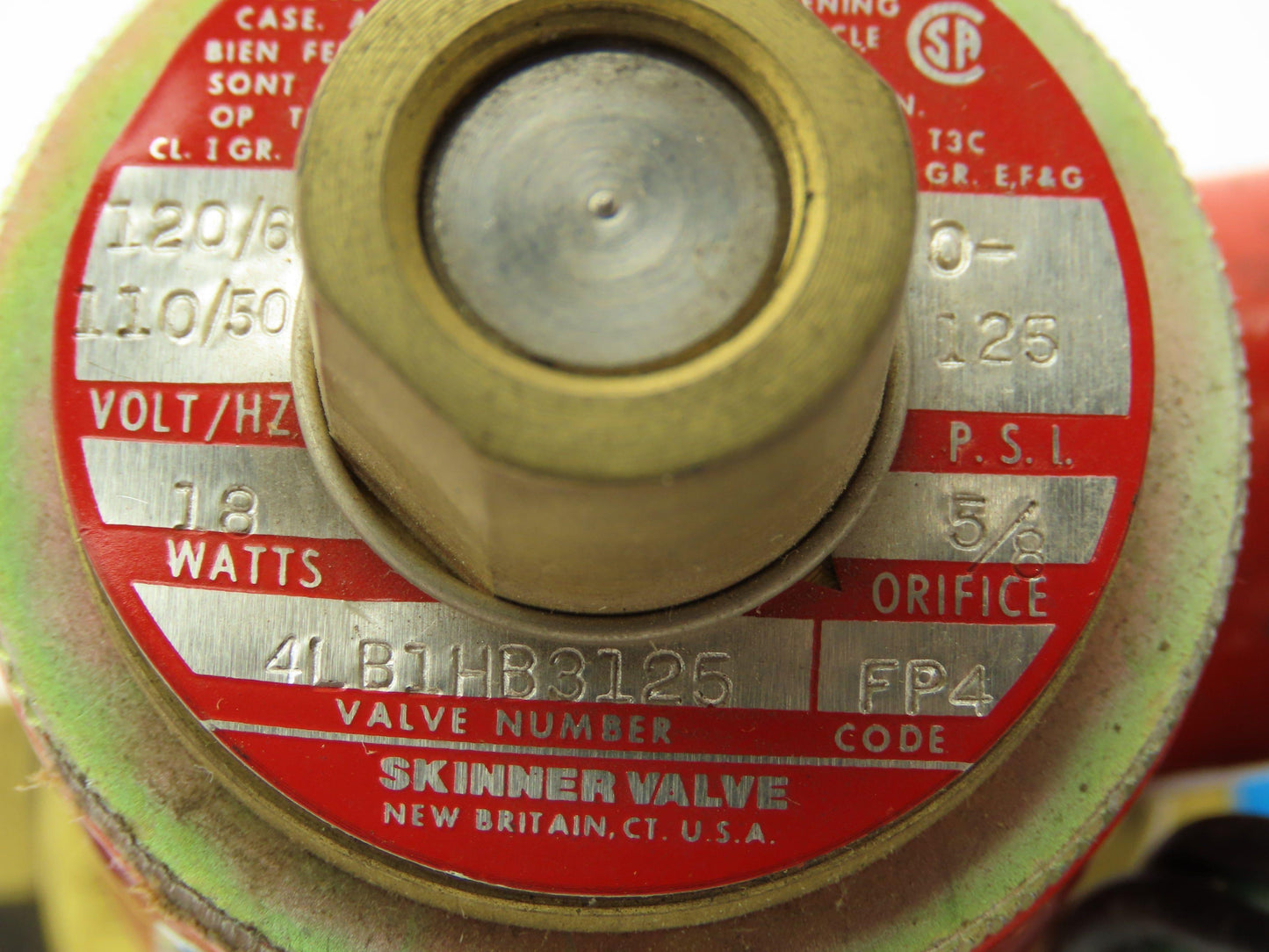 Lancer 4LB1HB3125 2-Way Skinner Solenoid Valve 3/8" NTP N.O. 0-125psi 120v