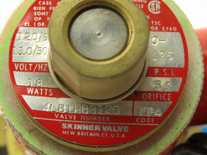 Lancer 4LB1HB3125 2-Way Skinner Solenoid Valve 3/8" NTP N.O. 0-125psi 120v