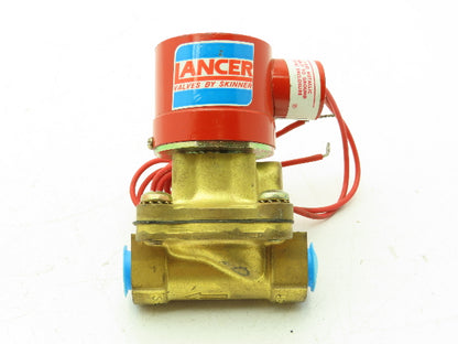 Lancer 4LD2LB5102 2-Way Skinner Solenoid Valve 3/8" NPT N.C. 0-100psi 120v HW
