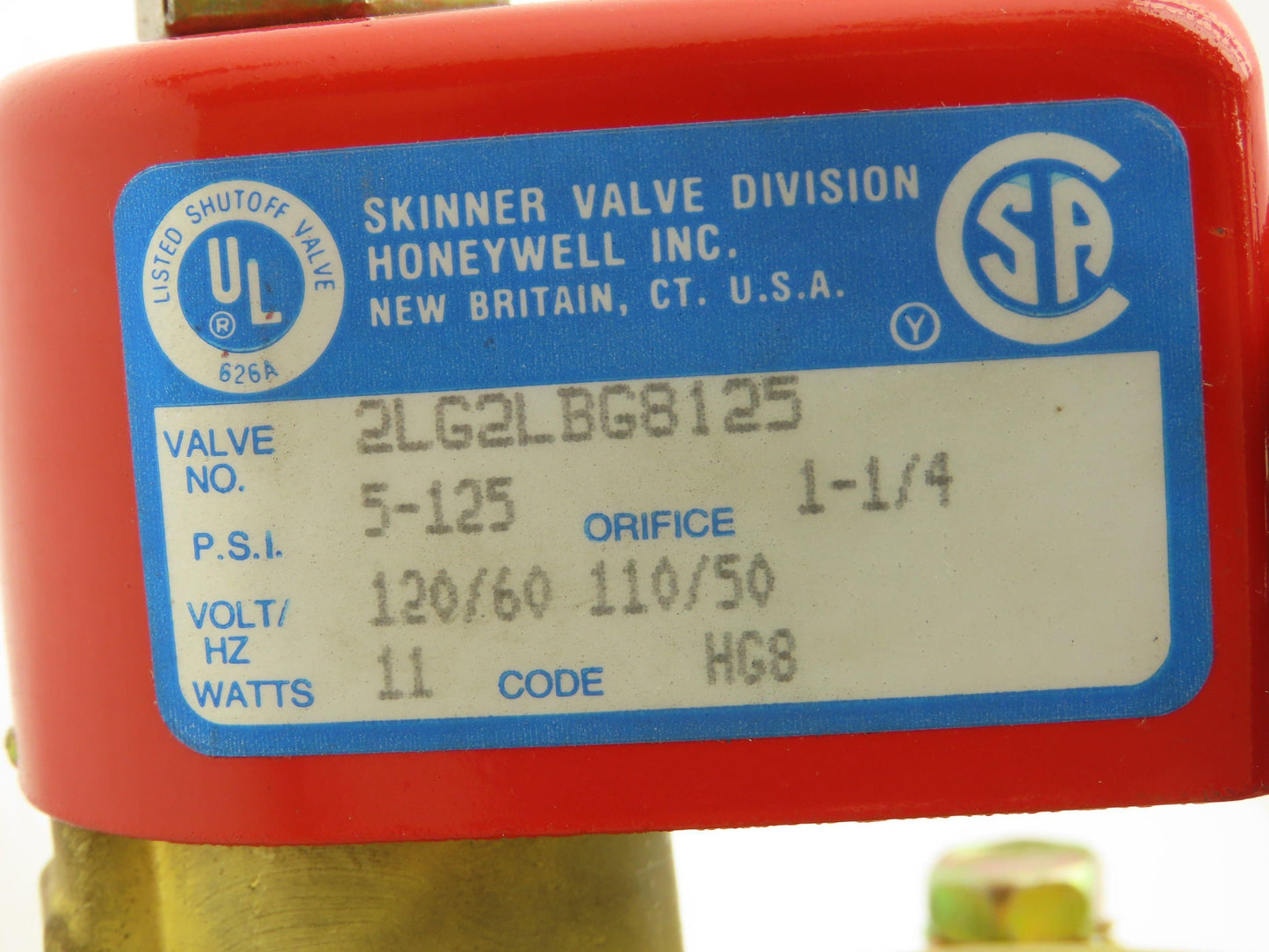 Lancer 2LG2LBG8125 2-Way Skinner Solenoid Valve 1-1/2" NPT N.O. 5-125psi 120v