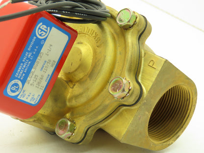 Lancer 2LG2LBG8125 2-Way Skinner Solenoid Valve 1-1/2" NPT N.O. 5-125psi 120v
