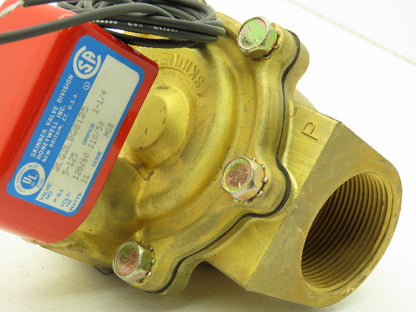 Lancer 2LG2LBG8125 2-Way Skinner Solenoid Valve 1-1/2" NPT N.O. 5-125psi 120v