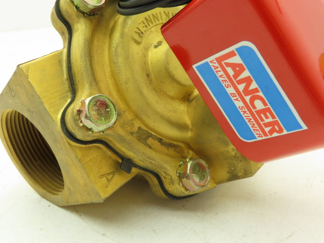 Lancer 2LG2LBG8125 2-Way Skinner Solenoid Valve 1-1/2" NPT N.O. 5-125psi 120v