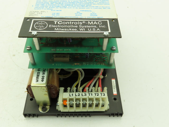 Electromotive Systems MAC 103 DECEL Tcontrols Mac 480V 3Ph Input