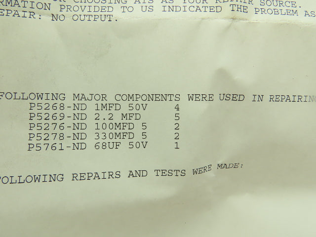 Electromotive Systems MAC 103 DECEL Tcontrols Mac 480V 3Ph Input