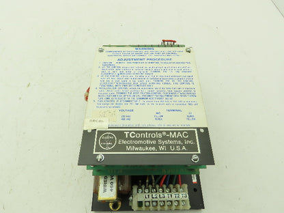 Electromotive Systems MAC 103 DECEL Tcontrols Mac 480V 3Ph Input