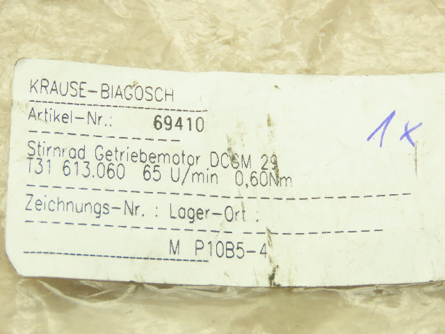 Gerdt Seefrid 613.060 Gearmotor 24V 65 Rpm 0.60Nm