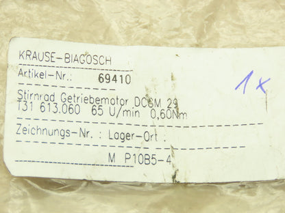 Gerdt Seefrid 613.060 Gearmotor 24V 65 Rpm 0.60Nm