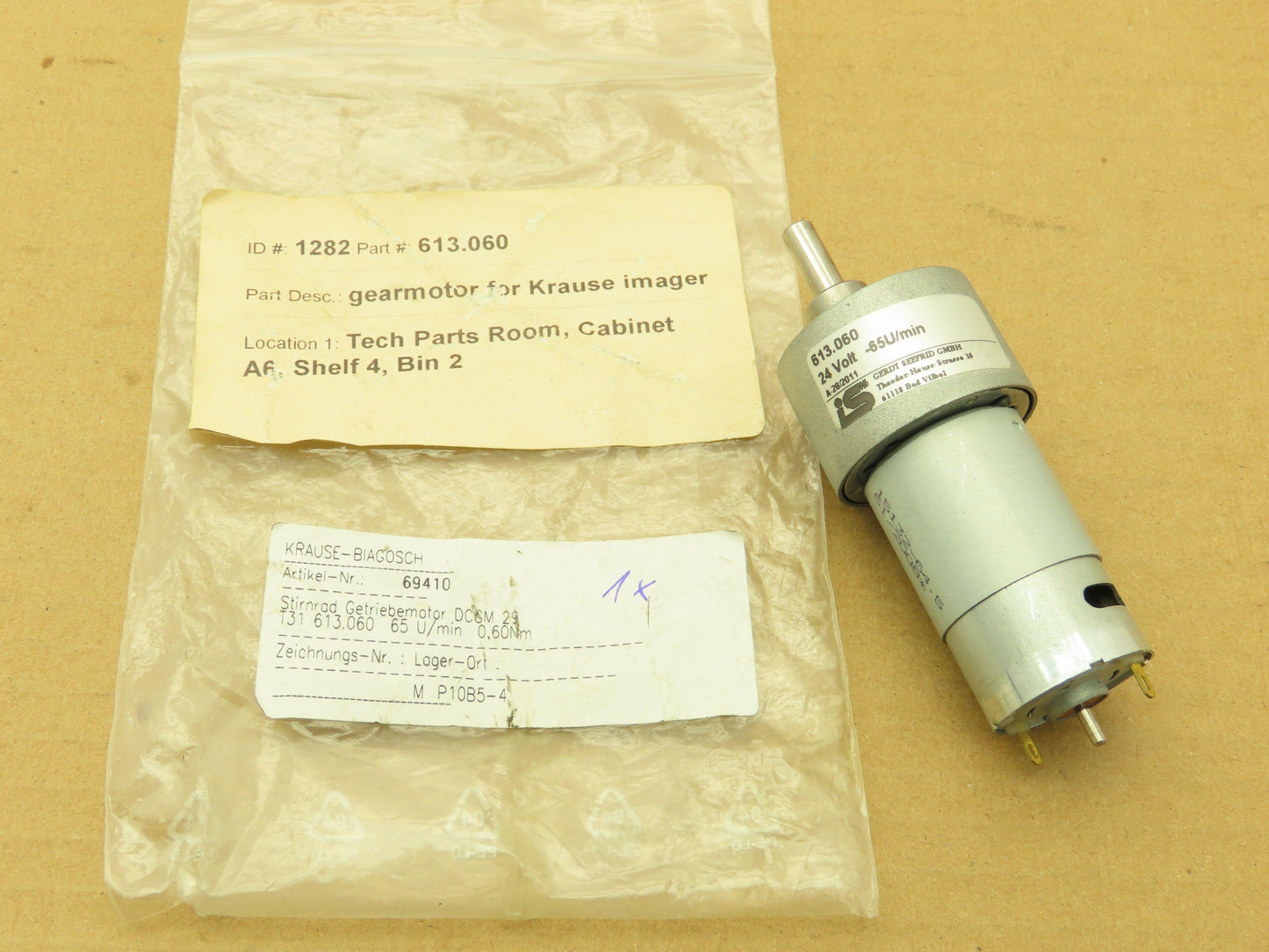 Gerdt Seefrid 613.060 Gearmotor 24V 65 Rpm 0.60Nm