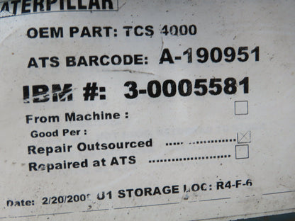 Geotronics TSC 4000 571 151 320 Dynamic Positioning Unit Input Voltage 12VDC