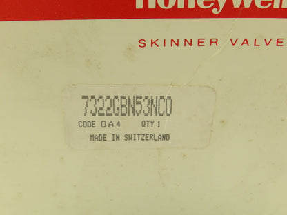 Honeywell 7322GBN53NCO 2-Way Skinner Solenoid Valve 3/4" NPT N.O. 5-230 psi
