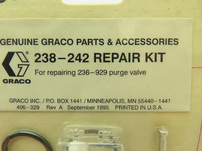 Graco 238-242 OEM Repair Kit  - For Purge Valve 236-929