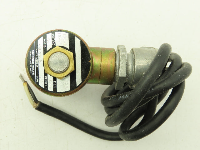 Honeywell Skinner V5L1390 Solenoid Valve 120VAC 125 PSI 1/4" NPT  N.C.