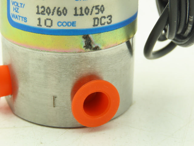 Honeywell Skinner V5D35600 Solenoid Valve 3-Way 4-Port (NC) 120V 75PSI 1/8" NPT