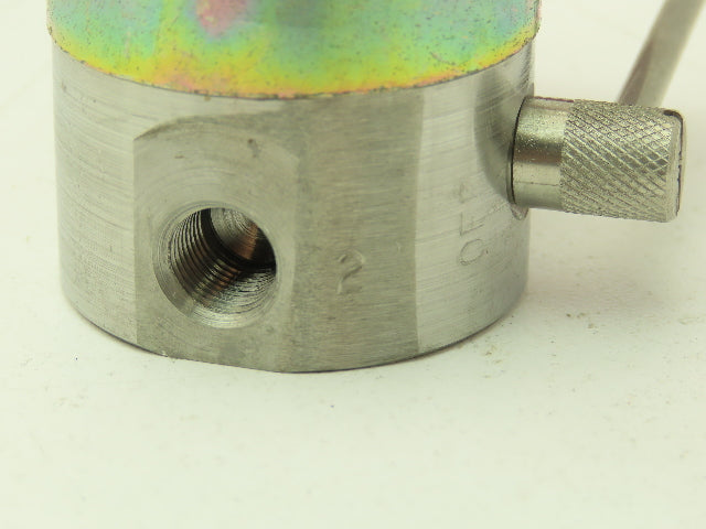 V5D63120 Skinner Solenoid Valve 2-Way 120VAC 250 PSI 1/8" NPT Manual Shut-Off