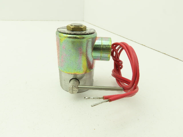 V5D63120 Skinner Solenoid Valve 2-Way 120VAC 250 PSI 1/8" NPT Manual Shut-Off